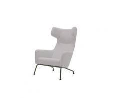 Fauteuil HAVANA à oreilles en microfibre gris clair SOFTLINE