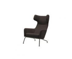 Fauteuil HAVANA à oreilles en microfibre marron SOFTLINE