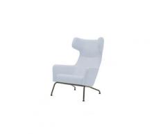 Fauteuil HAVANA à oreilles en tissu bleu celeste SOFTLINE