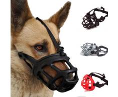 Muselière en Silicone pour chien, panier souple, réglable, pour petit, moyen et grand gabarit,