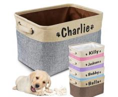 Bac de rangement en toile pour jouets de chien, panier de rangement pliable, boîte de rangement pour