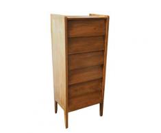 Chiffonnier 6 tiroirs bois foncé
