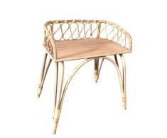 Bureau enfant rotin naturel