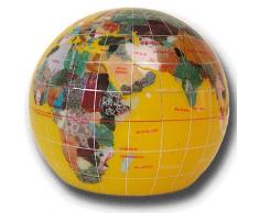 Serre livres globe terrestre en pierres fines jaune