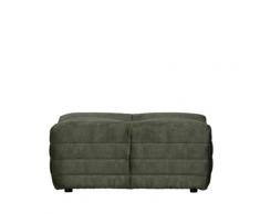 Repose-pieds en velours vert kaki