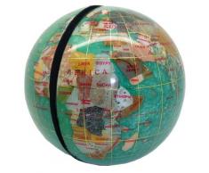 Serre livres globe terrestre en pierres fines vert