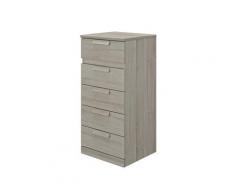 Chiffonnier 5 tiroirs H105cm - Gris