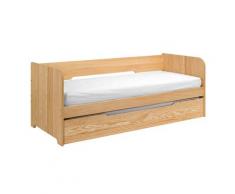 Lit gigogne Bois massif 80x200 Naturel