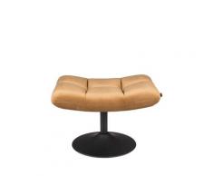 Repose-pieds en velours camel