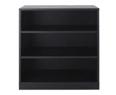 Caisson pour buffet modulable 2 étagères noir 70x72