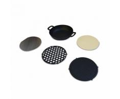 Ensemble de cuisson pour barbecue au charbon – wok grille plaque