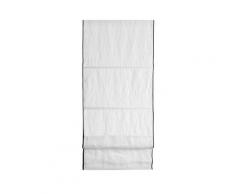 Store bateau 80x220 cm Blanc et bourdon noir en Lin