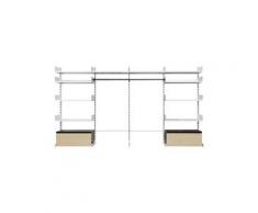 Dressing modulable métal autoportant, 10 tablettes et caisson