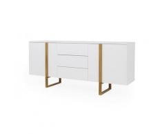 Buffet bas moderne en bois blanc