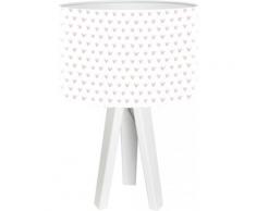 Lampe de chevet enfant trépied blanc abat jour multicolore