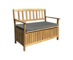 Banc de jardin en acacia avec coffre de rangement