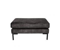 Repose pieds en aspect cuir anthracite