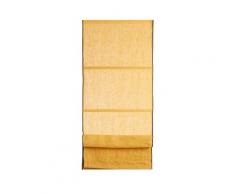 Store bateau 80x220 cm Jaune ocre et bourdon noir en Lin