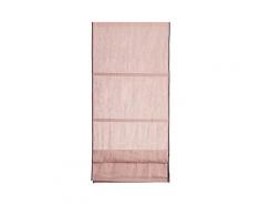 Store bateau 80x220 cm Rose et bourdon noir en Lin