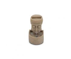 Fontaine bouddha pierre reconstituée LED beige