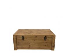 Malle de rangement vintage en sapin naturel