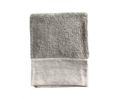 Serviette de toilette finition du lin lavé beige 100x150