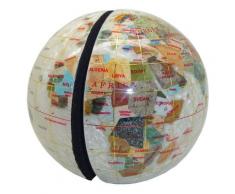 Serre livres globe terrestre en pierres fines nacre