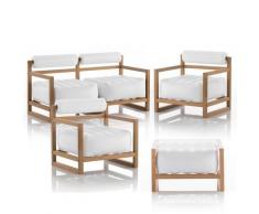 Salon de jardin design et table basse blanc