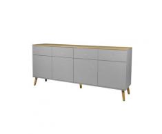 Buffet bas 192cm style scandinave gris