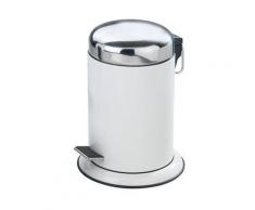 Poubelle à pédale inox Retoro blanc 3 L