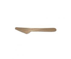 Set de 100 couteaux jetables en bois biodégradables 16 cm Lebrun
