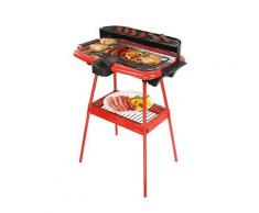 Barbecue électrique sur pieds rouge 2000 W DOM297R