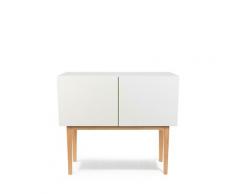 Buffet design 2 portes scandinave blanc