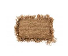 Coussin rectangulaire raphia naturel 47x33cm