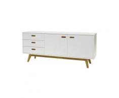 Buffet scandinave en bois blanc