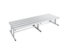 Wolf Banc de vestiaire, assise double face, gris clair, longueur 2000 mm