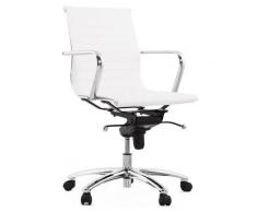 Fauteuil de bureau design 'MEGA' en matière synthétique blanche