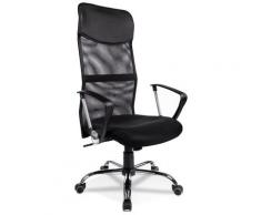 Fauteuil de bureau 'SCOUBY' en tissu noir