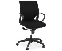 Fauteuil de bureau 'KIWI LOW' en tissu noir