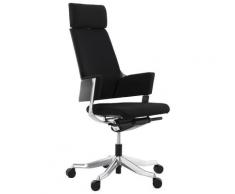Fauteuil de bureau ergonomique 'KLUB' en tissu noir