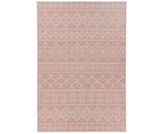 Tapis design 'INVADER' rose avec motifs - 160x230 cm