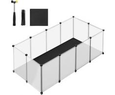 Songmics - Enclos pour Animaux avec Plancher et Tapis Imperméable et Amovible, Parc pour Petits