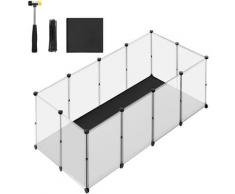 SONGMICS Enclos pour Animaux avec Plancher et Tapis Imperméable et Amovible, Parc pour Petits