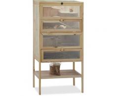 Cage de hamster xxl en bois, 3 étages, volets, fenêtre de visualisation, petits rongeurs, 120x60x40