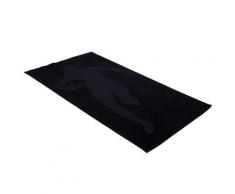Drap de plage noir imprimé