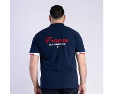 Polo Ruckfield à manches courtes France Barbecue bleu marine