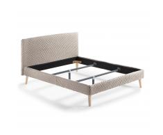 Lit Dyla rembour 160x200 cm beige