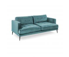 Canapé Tanya 3 places velours turquoise 183 cm