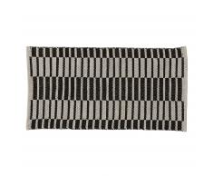 Tapis rectangulaire Norris 60x110 cm coton gris noir
