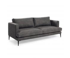 Canapé Tanya tissu rembourré gris foncé 183 cm